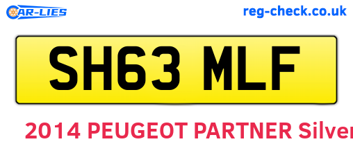 SH63MLF are the vehicle registration plates.