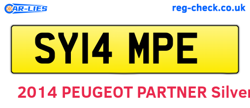 SY14MPE are the vehicle registration plates.