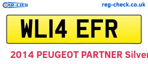 WL14EFR are the vehicle registration plates.