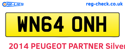 WN64ONH are the vehicle registration plates.