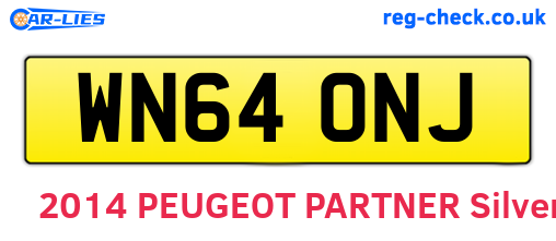 WN64ONJ are the vehicle registration plates.