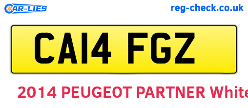 CA14FGZ are the vehicle registration plates.