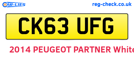CK63UFG are the vehicle registration plates.