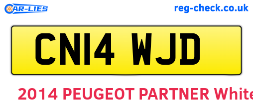 CN14WJD are the vehicle registration plates.