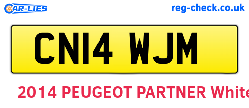 CN14WJM are the vehicle registration plates.