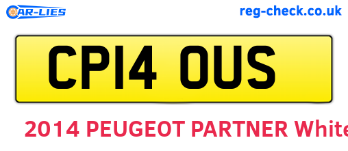 CP14OUS are the vehicle registration plates.