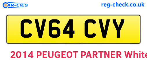 CV64CVY are the vehicle registration plates.