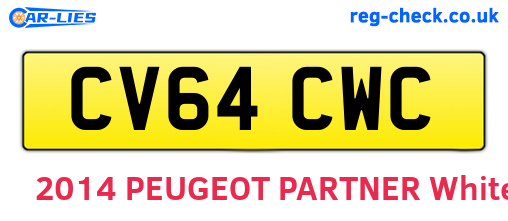 CV64CWC are the vehicle registration plates.