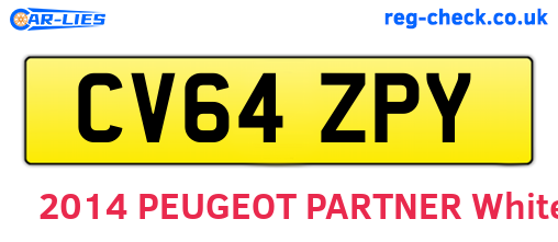 CV64ZPY are the vehicle registration plates.