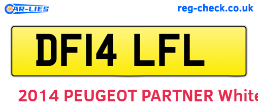 DF14LFL are the vehicle registration plates.