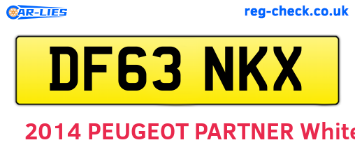 DF63NKX are the vehicle registration plates.