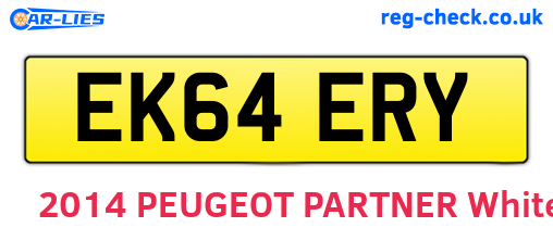 EK64ERY are the vehicle registration plates.