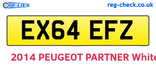 EX64EFZ are the vehicle registration plates.