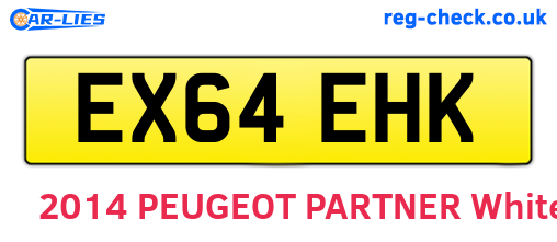EX64EHK are the vehicle registration plates.