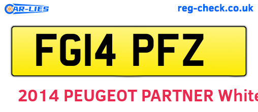 FG14PFZ are the vehicle registration plates.
