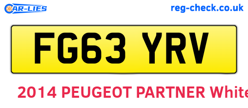 FG63YRV are the vehicle registration plates.