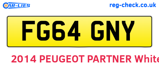 FG64GNY are the vehicle registration plates.