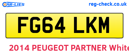 FG64LKM are the vehicle registration plates.
