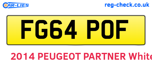 FG64POF are the vehicle registration plates.