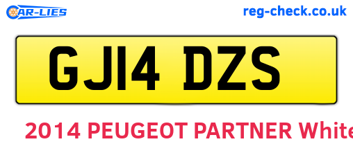 GJ14DZS are the vehicle registration plates.