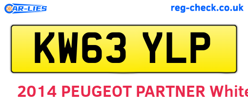 KW63YLP are the vehicle registration plates.