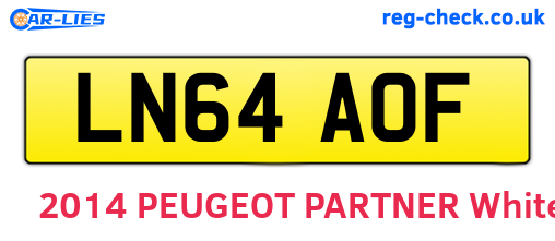 LN64AOF are the vehicle registration plates.