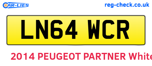 LN64WCR are the vehicle registration plates.