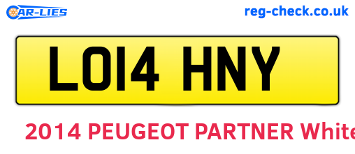 LO14HNY are the vehicle registration plates.
