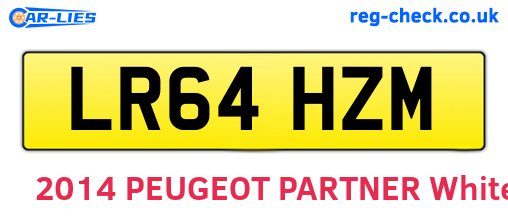 LR64HZM are the vehicle registration plates.