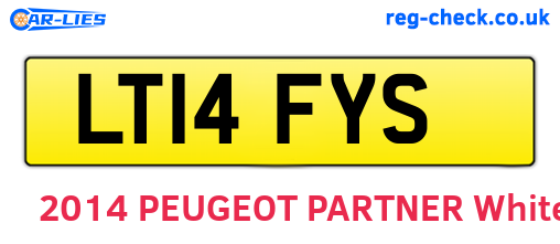 LT14FYS are the vehicle registration plates.