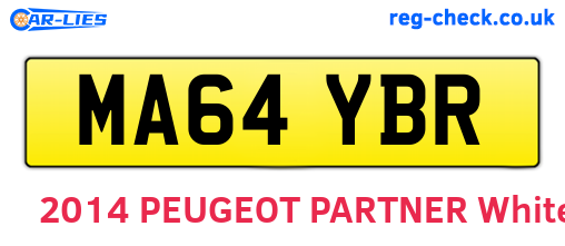 MA64YBR are the vehicle registration plates.