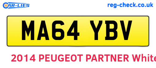 MA64YBV are the vehicle registration plates.