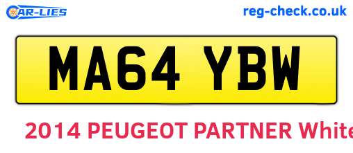 MA64YBW are the vehicle registration plates.