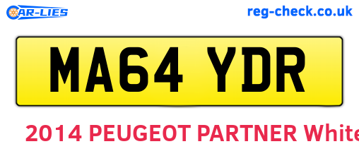 MA64YDR are the vehicle registration plates.