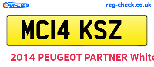 MC14KSZ are the vehicle registration plates.