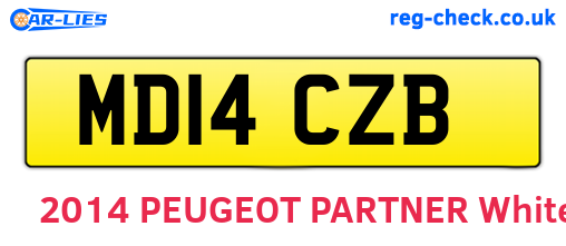 MD14CZB are the vehicle registration plates.