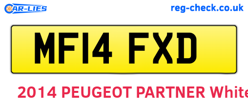 MF14FXD are the vehicle registration plates.