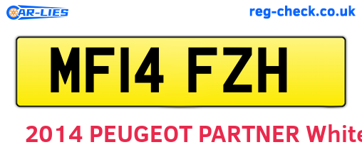 MF14FZH are the vehicle registration plates.
