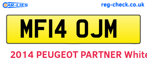 MF14OJM are the vehicle registration plates.