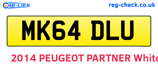 MK64DLU are the vehicle registration plates.