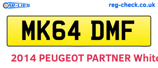 MK64DMF are the vehicle registration plates.