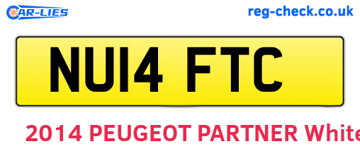 NU14FTC are the vehicle registration plates.