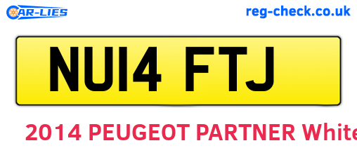 NU14FTJ are the vehicle registration plates.