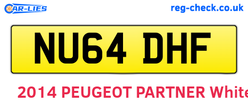 NU64DHF are the vehicle registration plates.
