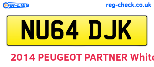 NU64DJK are the vehicle registration plates.