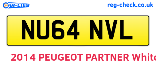 NU64NVL are the vehicle registration plates.