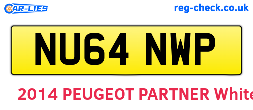 NU64NWP are the vehicle registration plates.