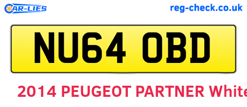 NU64OBD are the vehicle registration plates.