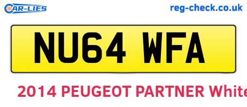 NU64WFA are the vehicle registration plates.