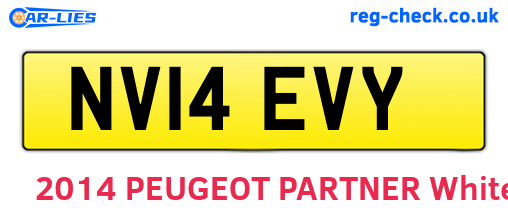 NV14EVY are the vehicle registration plates.